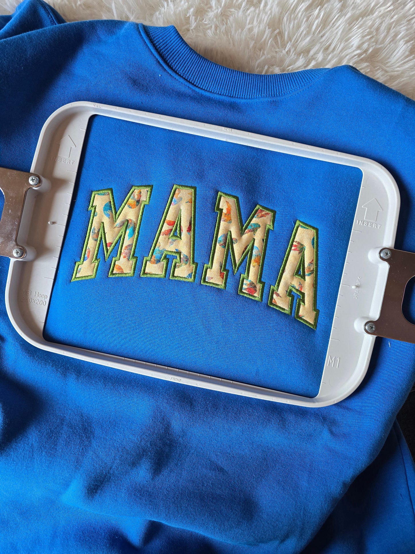 Embroidered Mama Sweatshirt (Dino Tracks)