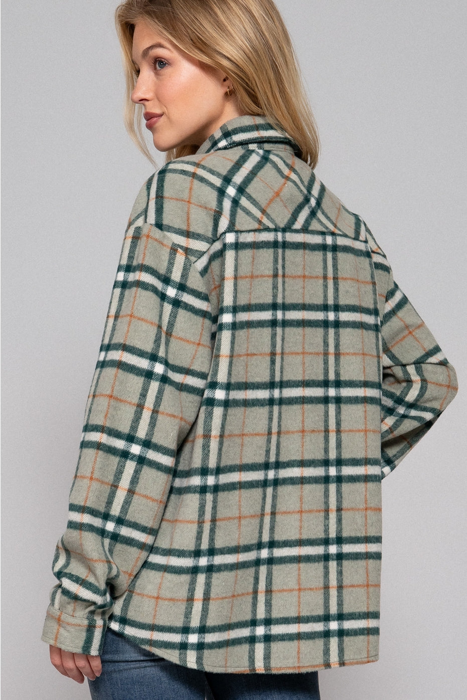 Olive/Black Plaid Shacket