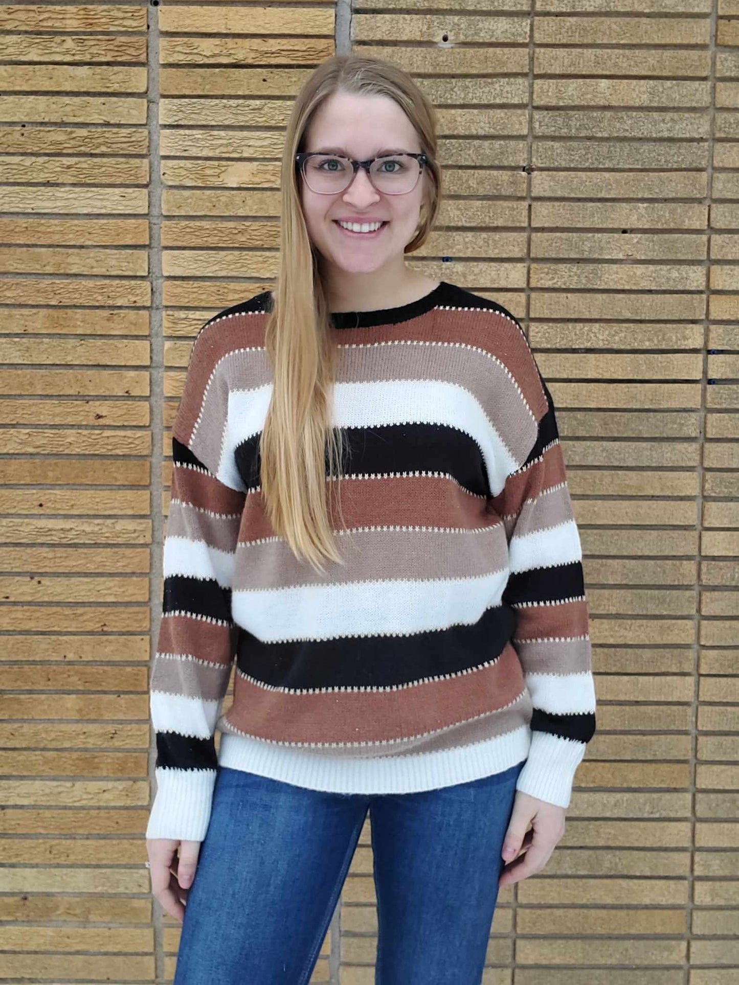 Neutral Striped Sweater