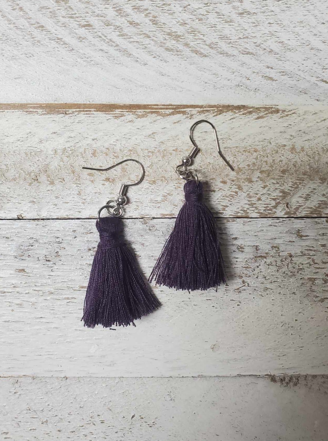 Plum Fringe Earrings
