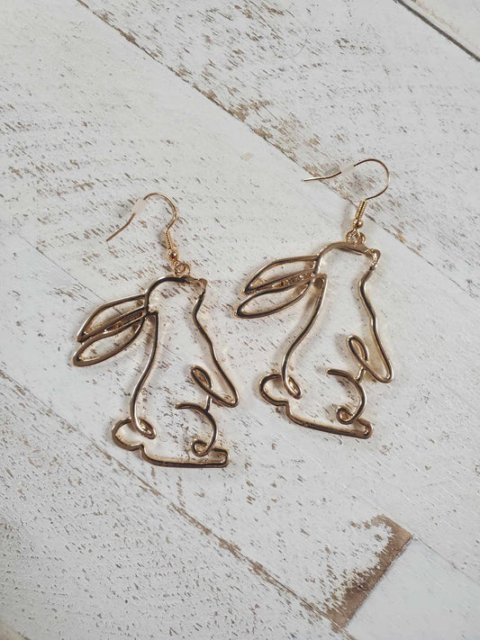 Gold Bunny Earrings