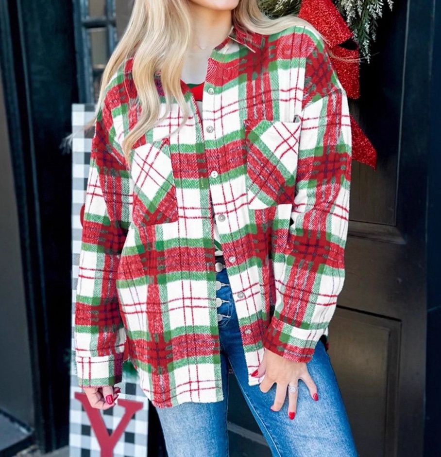 Christmas Plaid Shacket