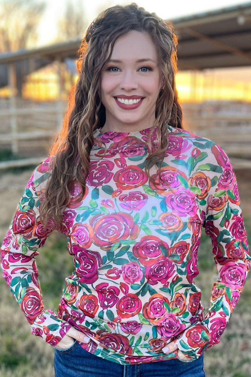 Watercolor Floral Mesh