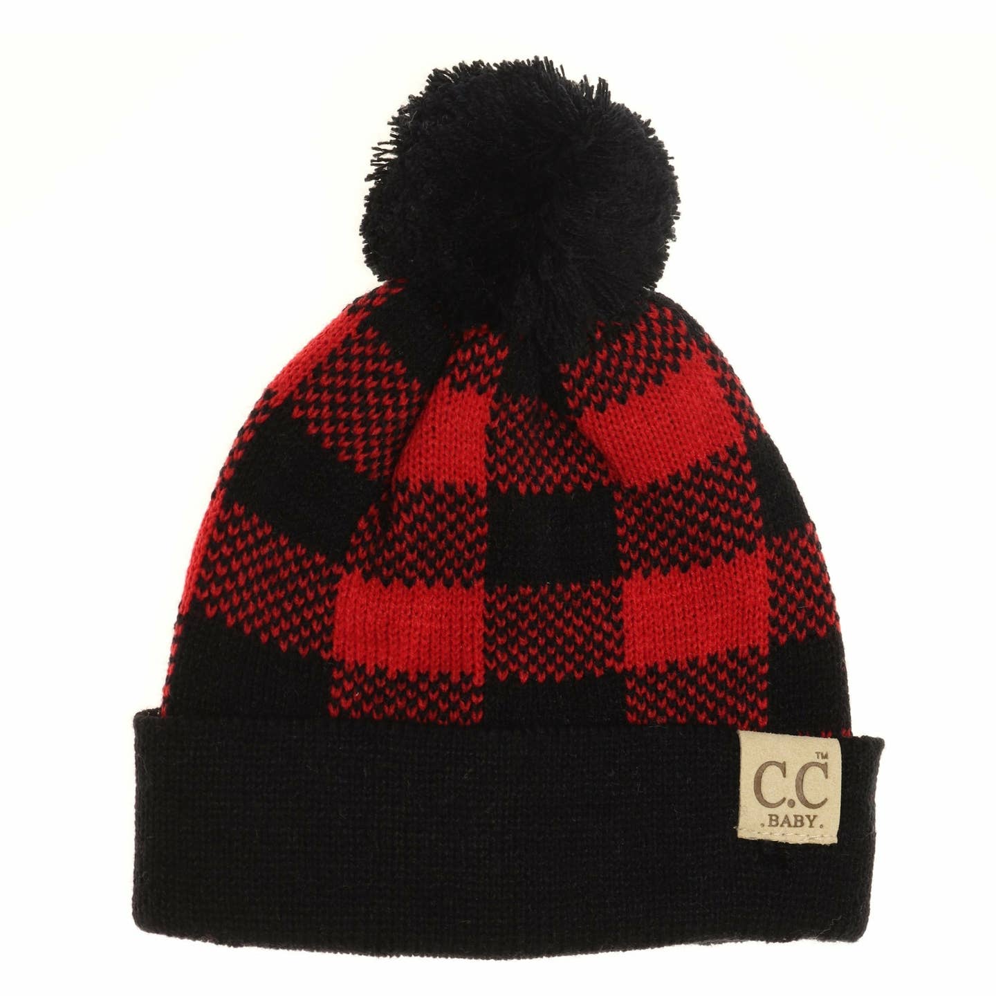 Baby Buffalo Plaid CC Beanie