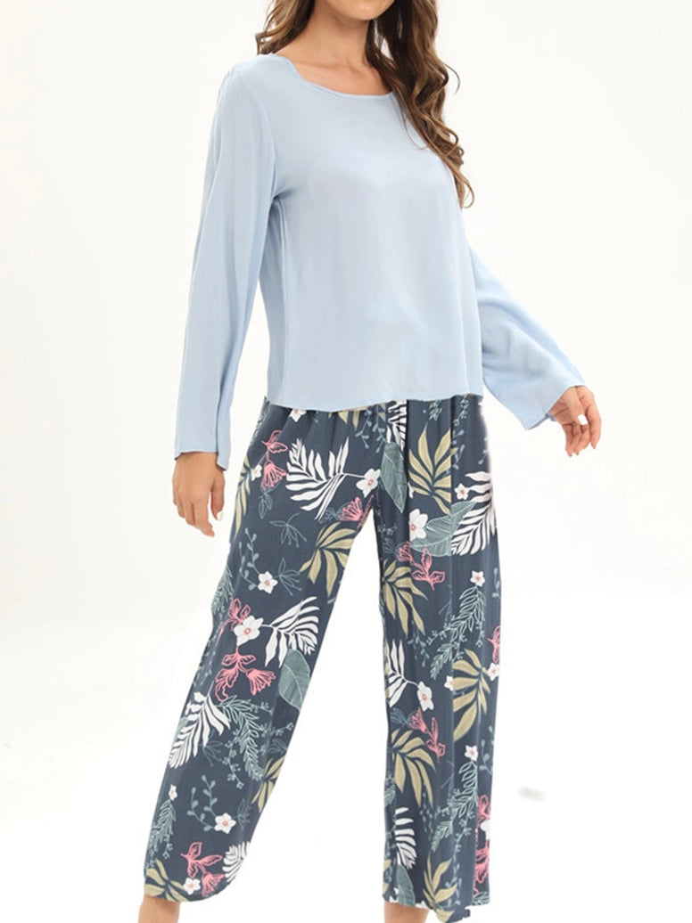 Floral Wide Leg Pants