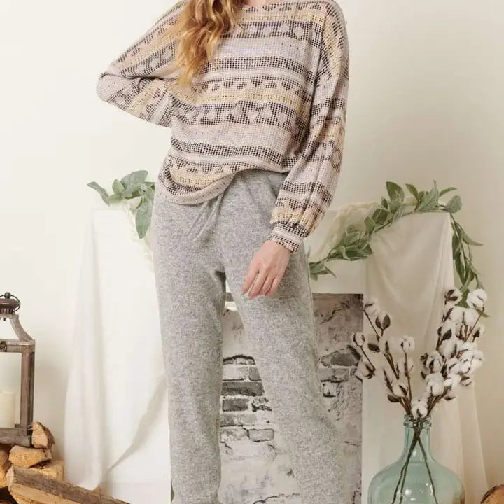 Heathered Gray Hacci Joggers