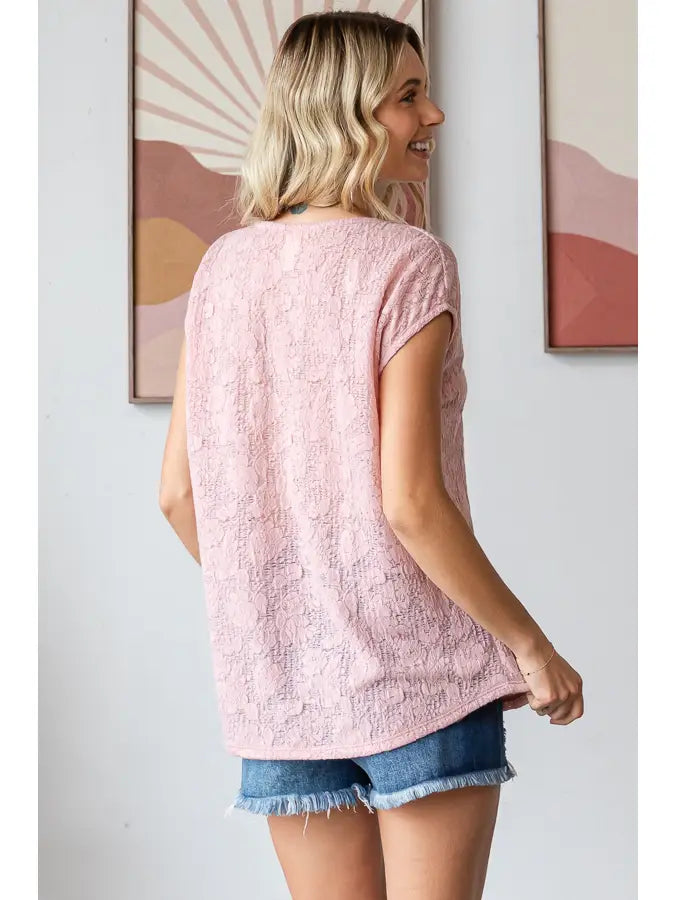 Blush Lace Top