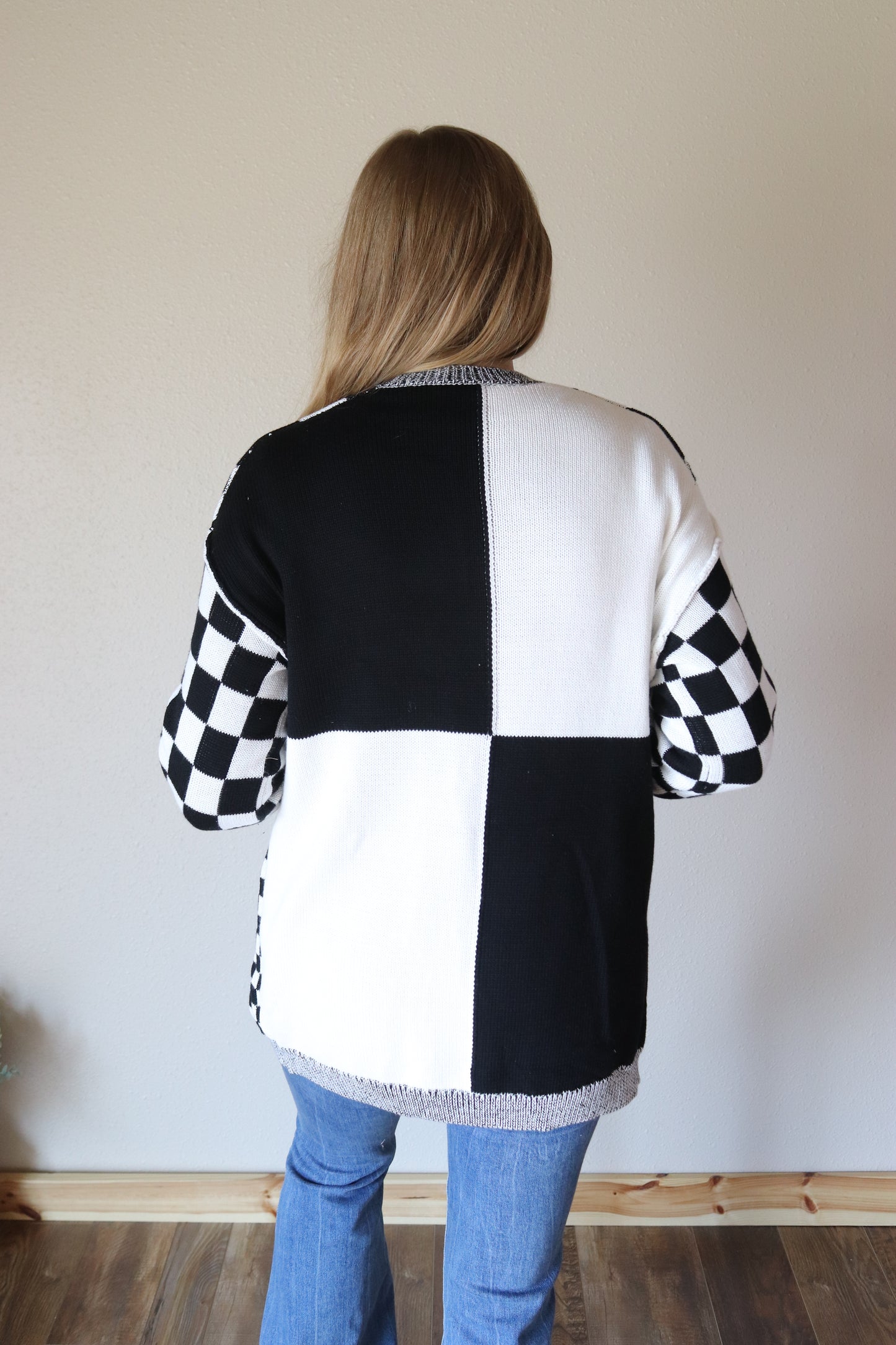 Checkered Cardigan