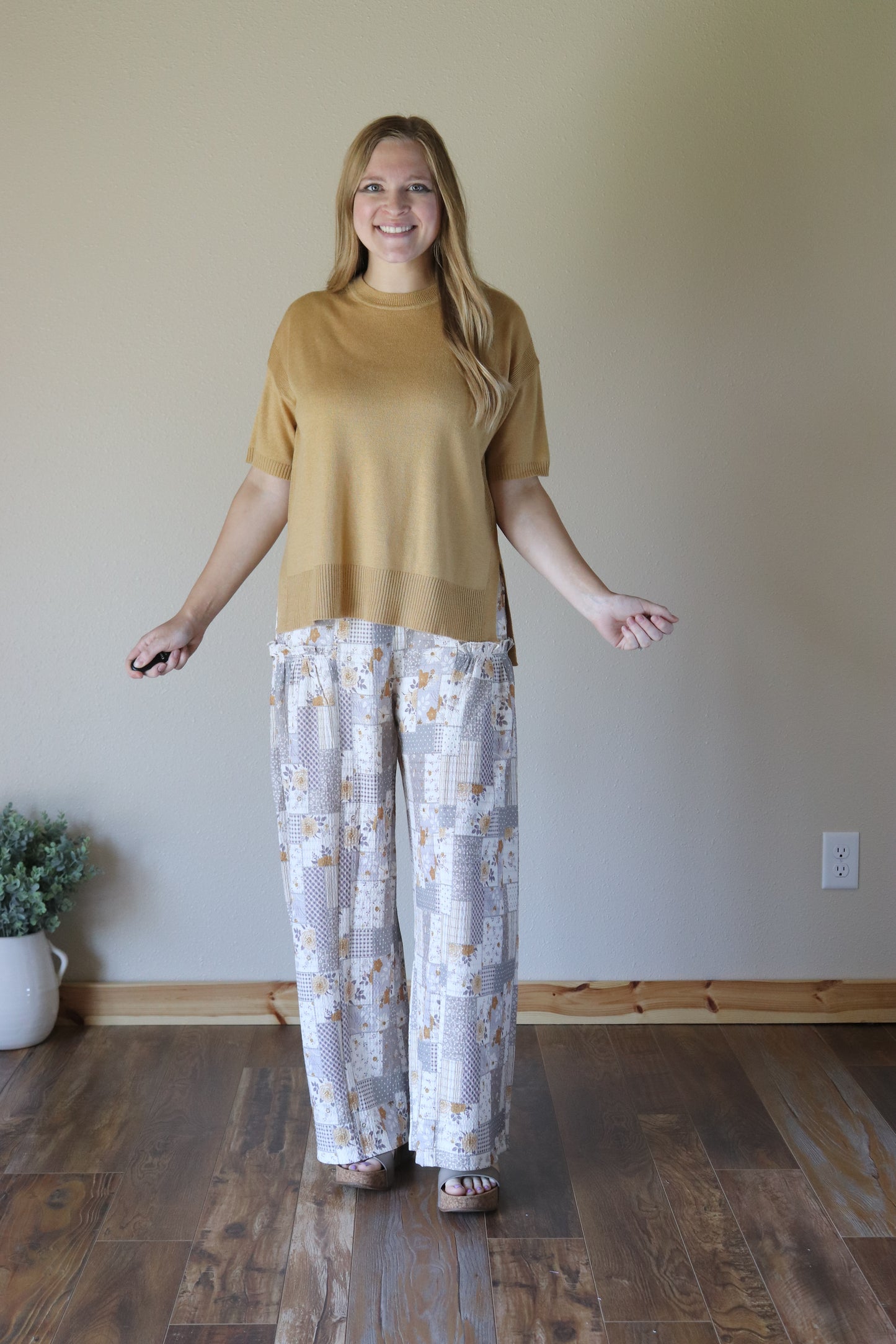 Mustard Short Sleeve Sweater