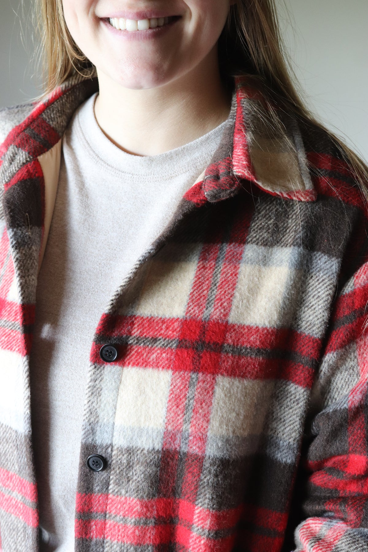 Red/Brown Plaid Shacket