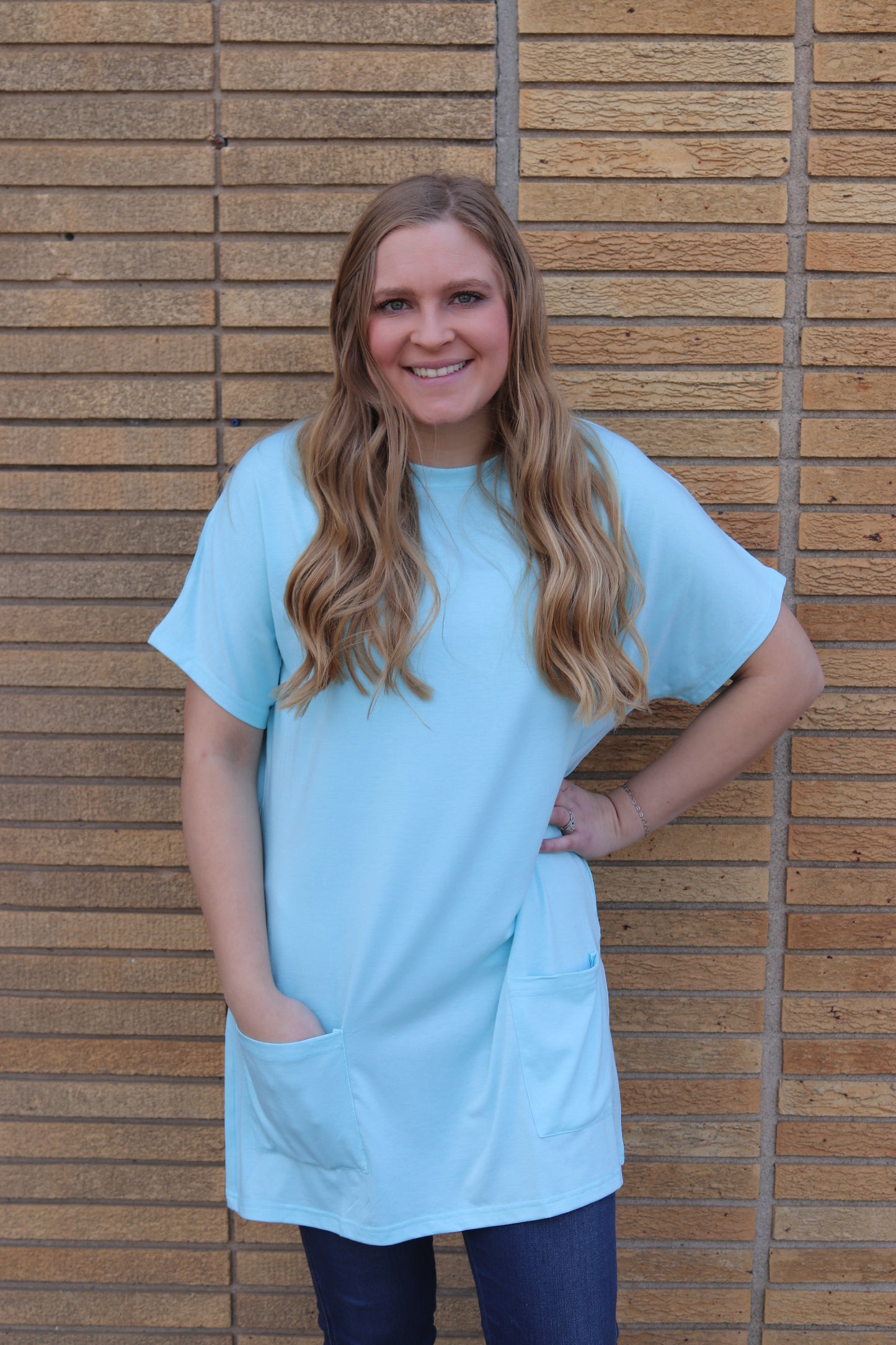 Light Blue T-shirt Dress
