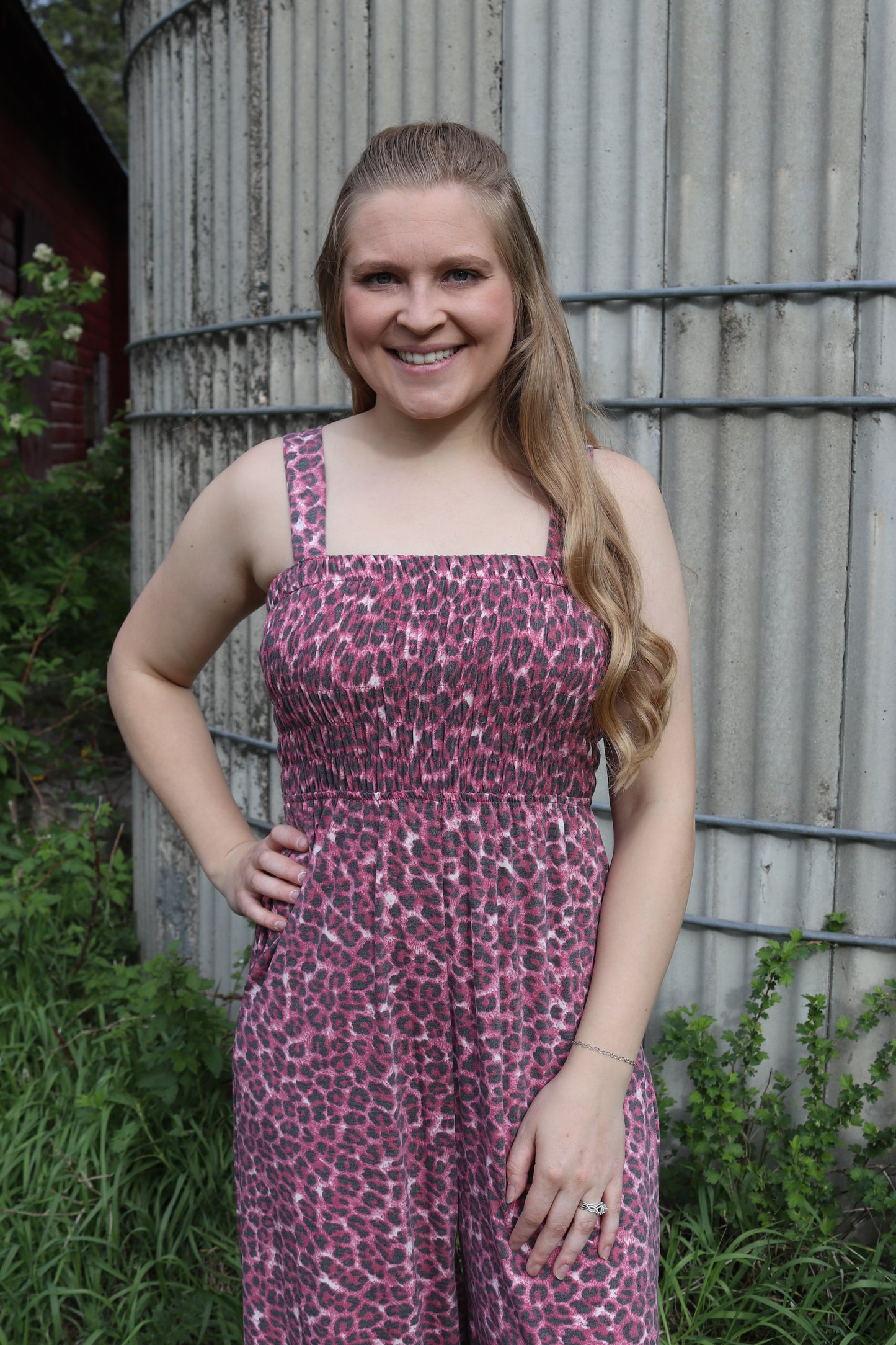 Wide Leg Leopard Jumpsuit