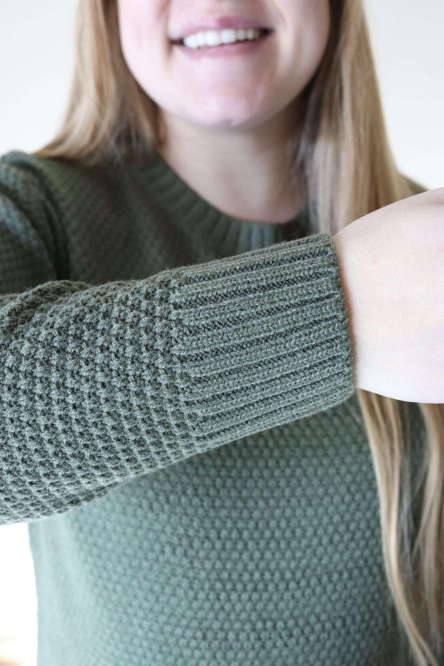 PLUS: Olive Round Neck Sweater
