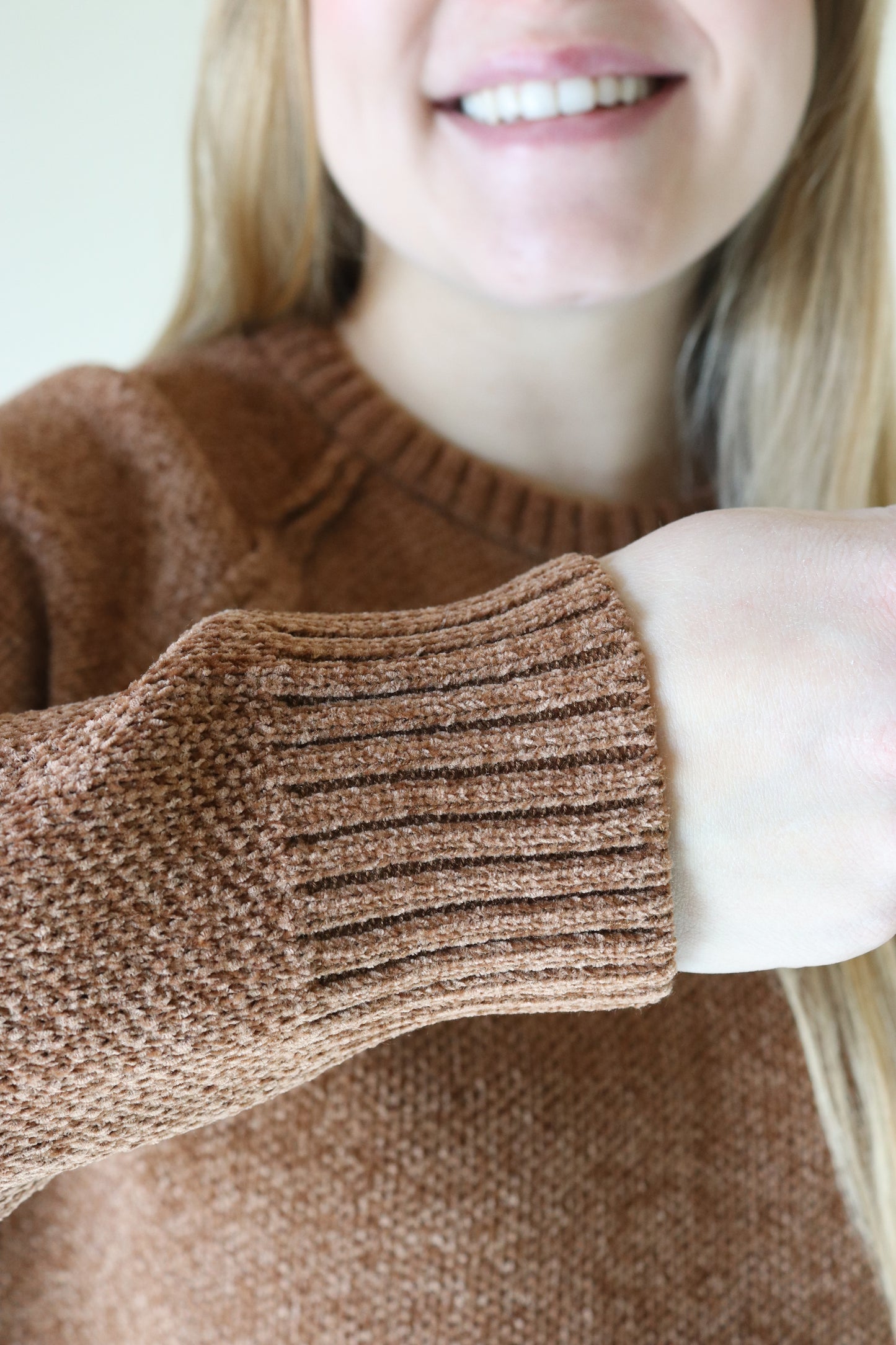 Deep Camel Chenille Sweater