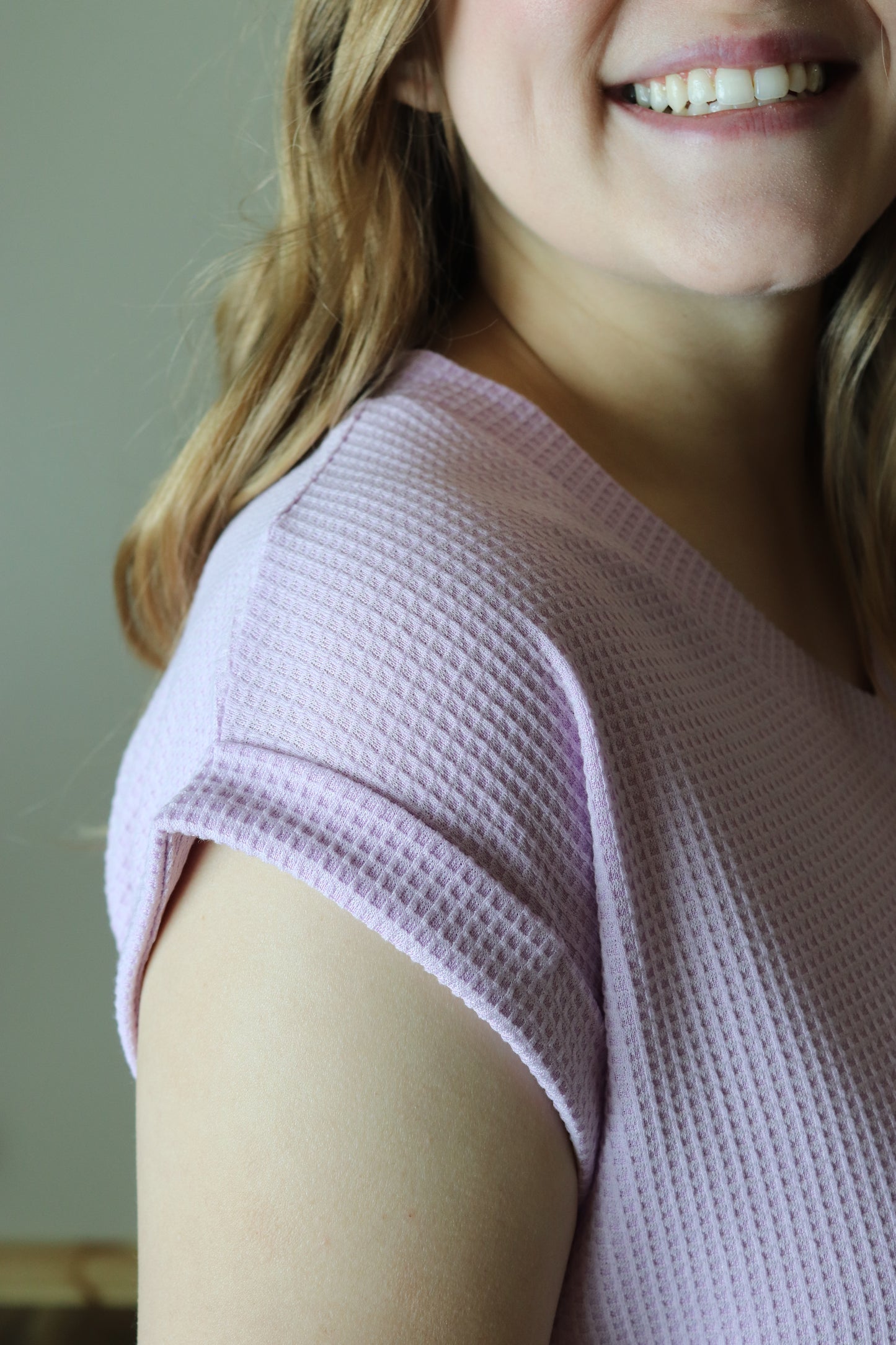 Lilac Thermal Knit Top