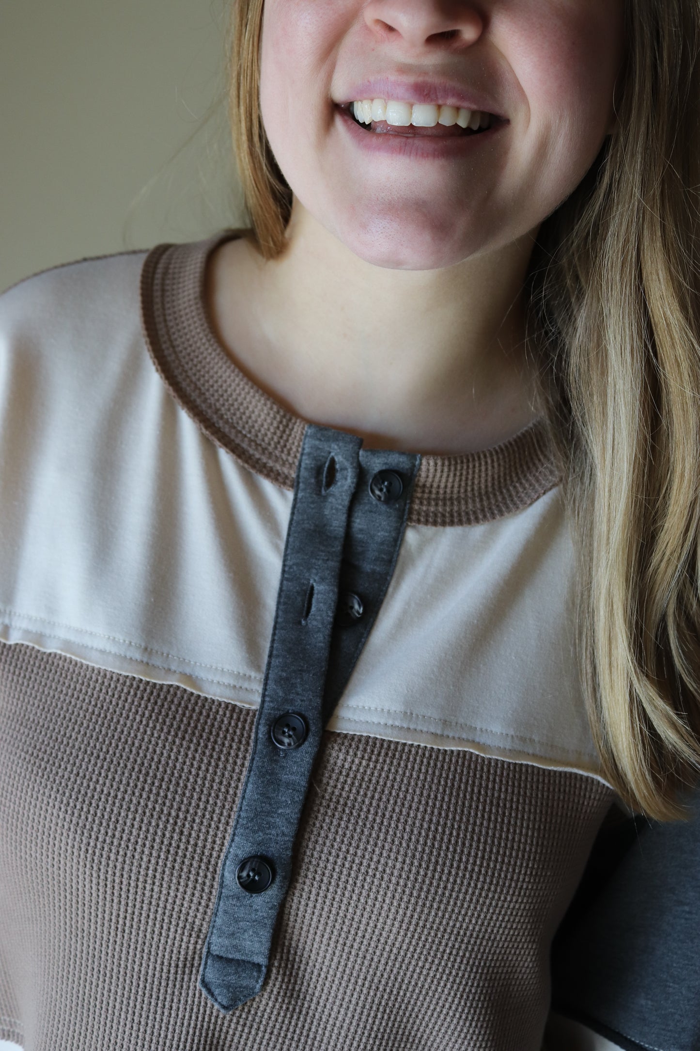Neutral Colorblock Long Sleeve