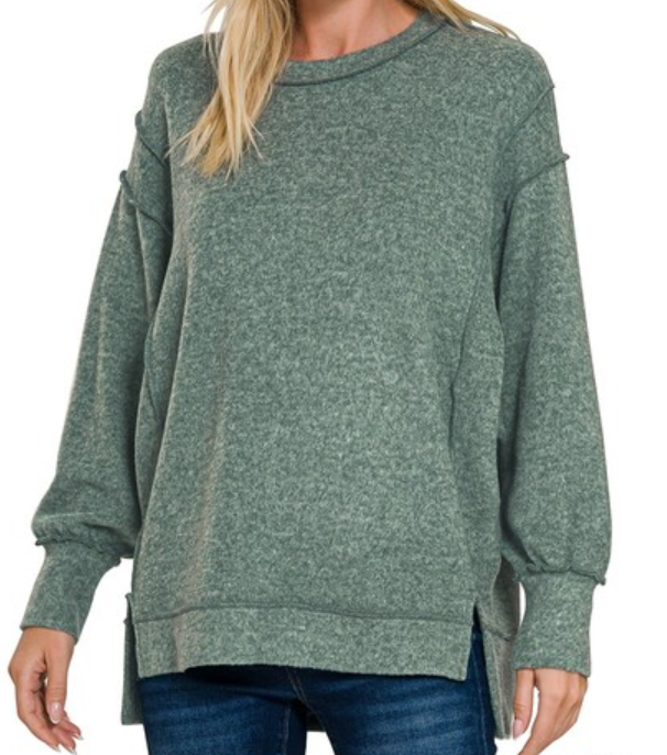 PLUS: Ash Jade Brushed Oversized Sweater