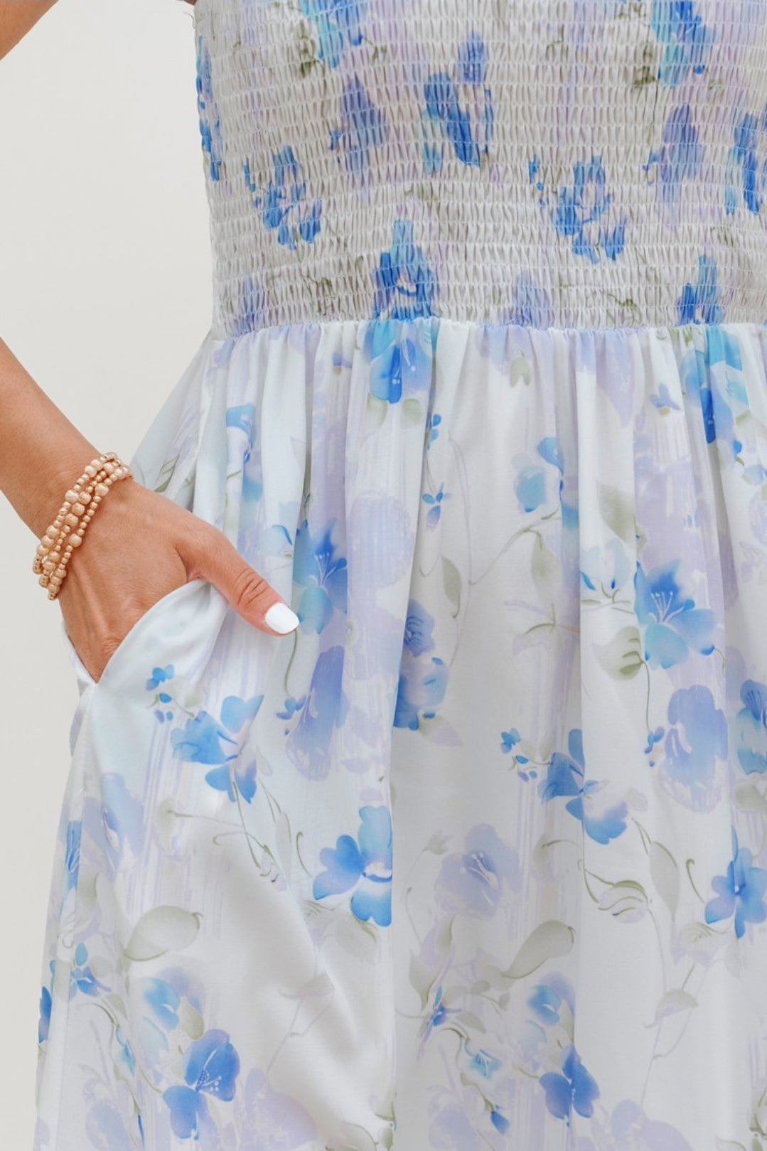Pastel Floral Midi Dress