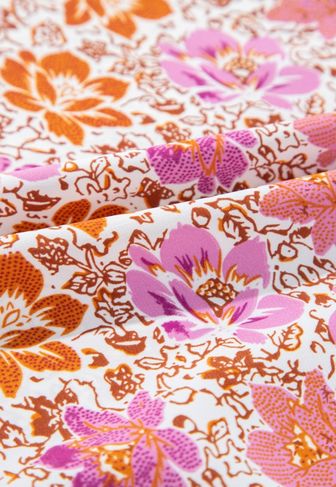 Floral Square Neck Midi Dress