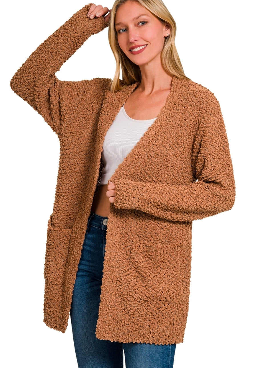 Camel Popcorn Cardigan