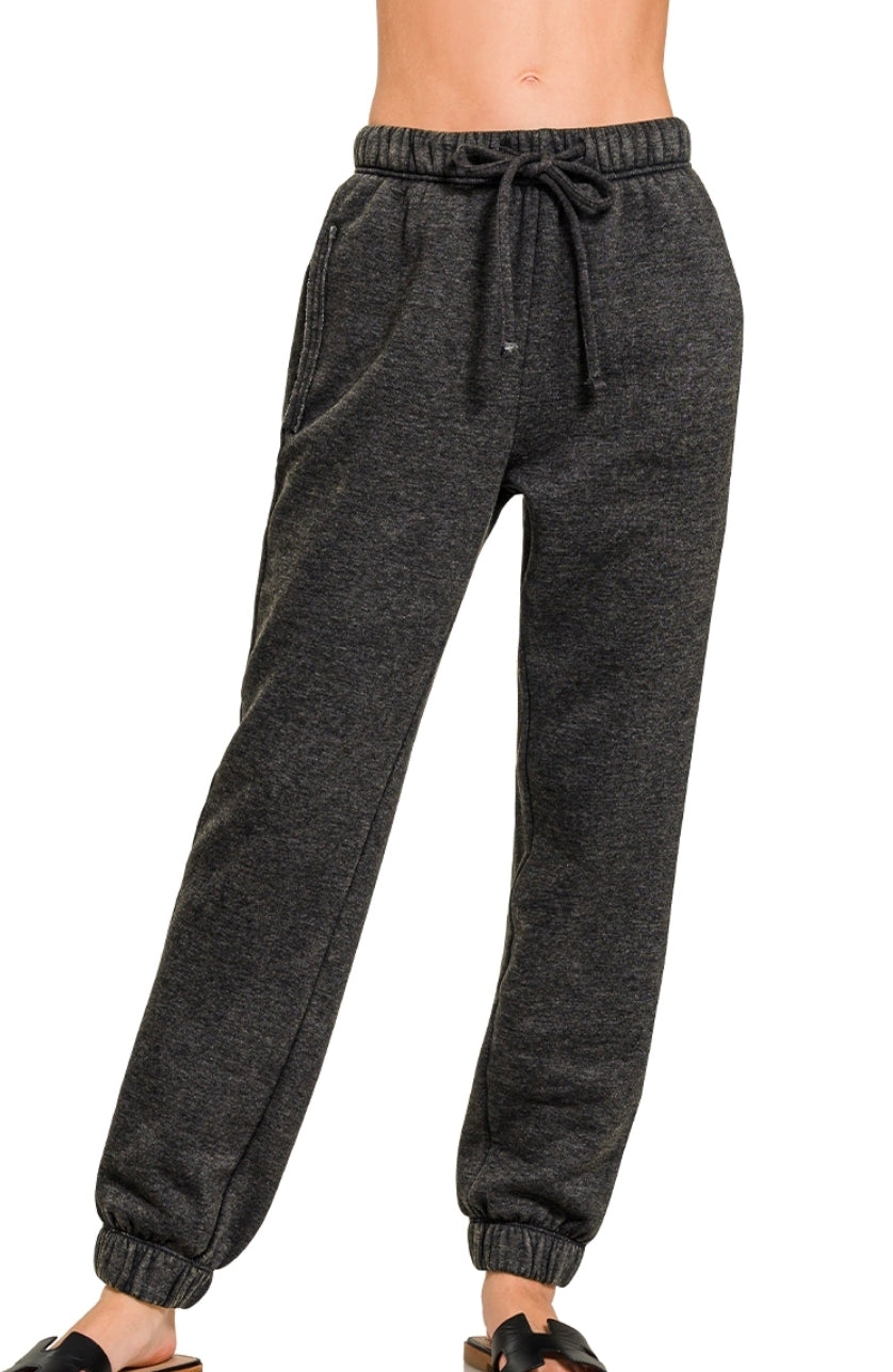 Charcoal Acid Washed Sweatpants
