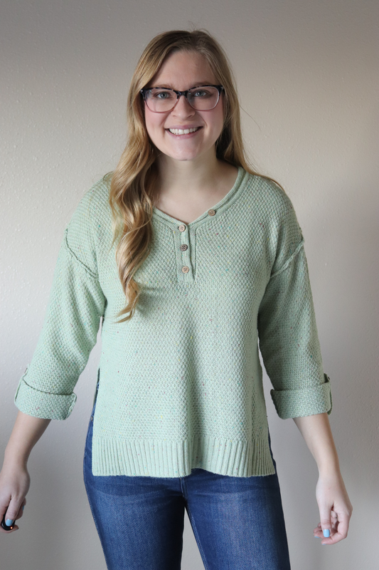 Green Buttoned Sweater