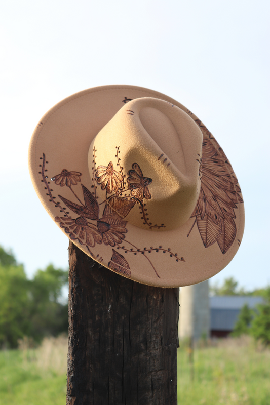 Khaki Coneflower Hat