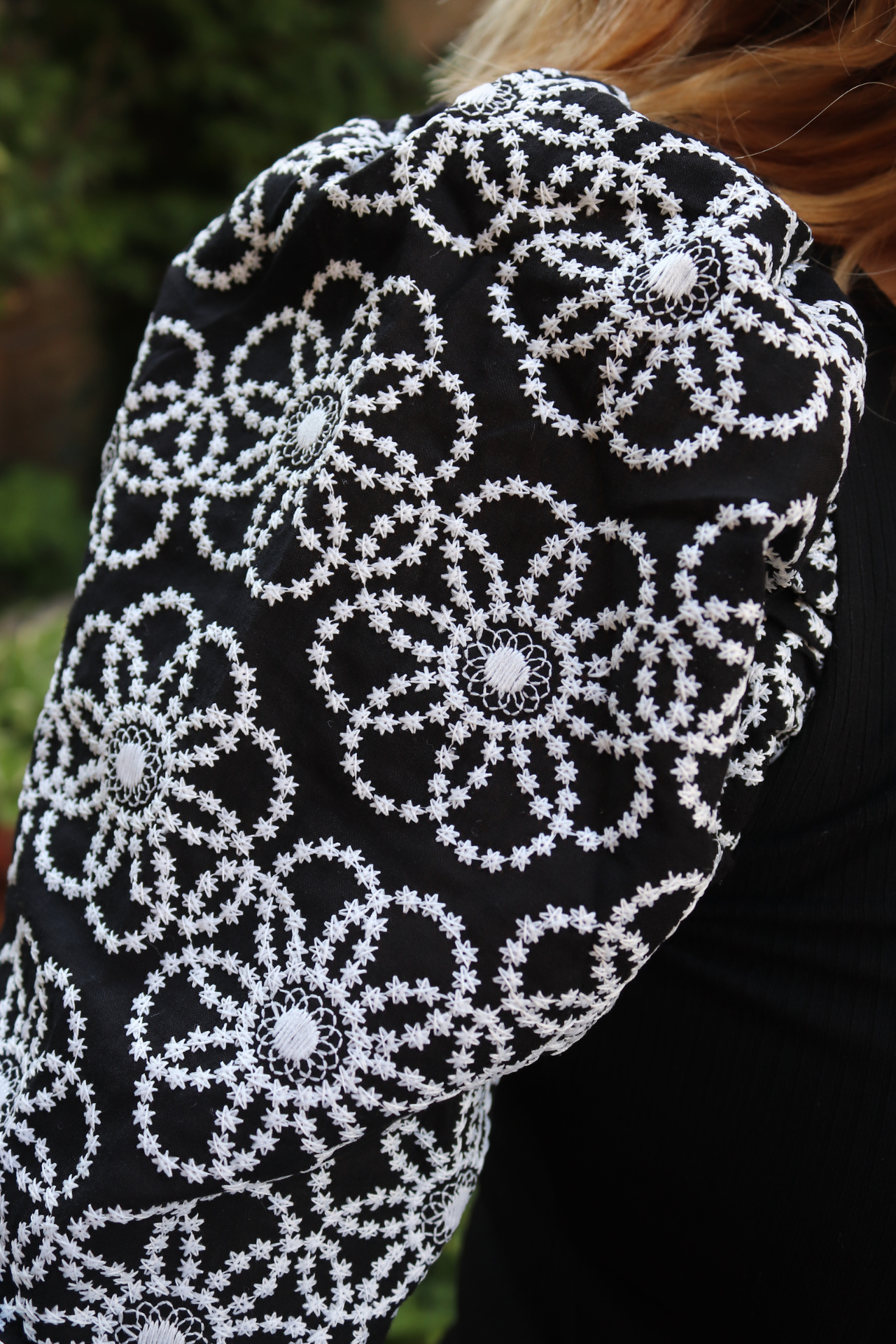 Black Puff Sleeve Top