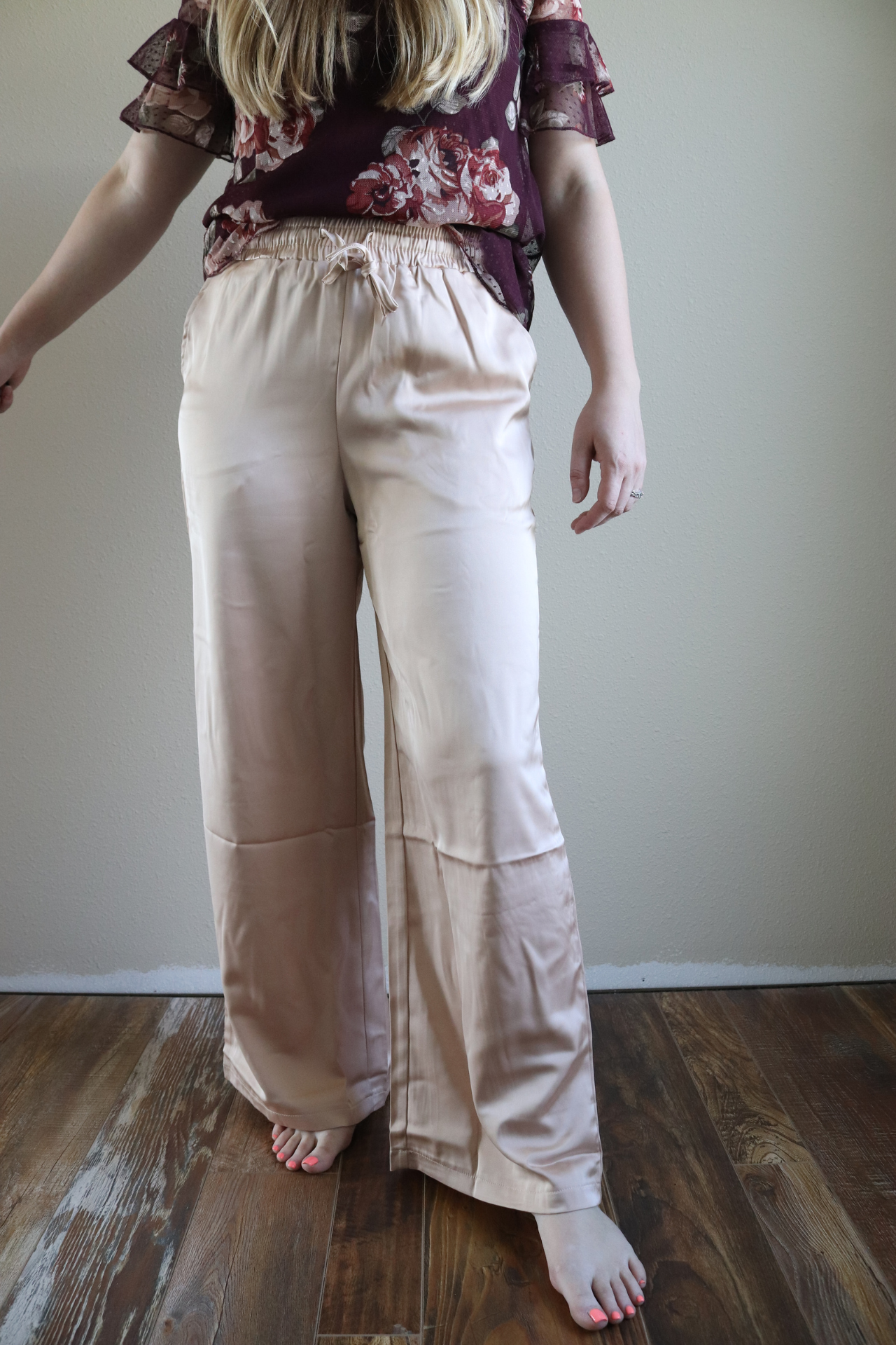 Apricot Wide Leg Pants