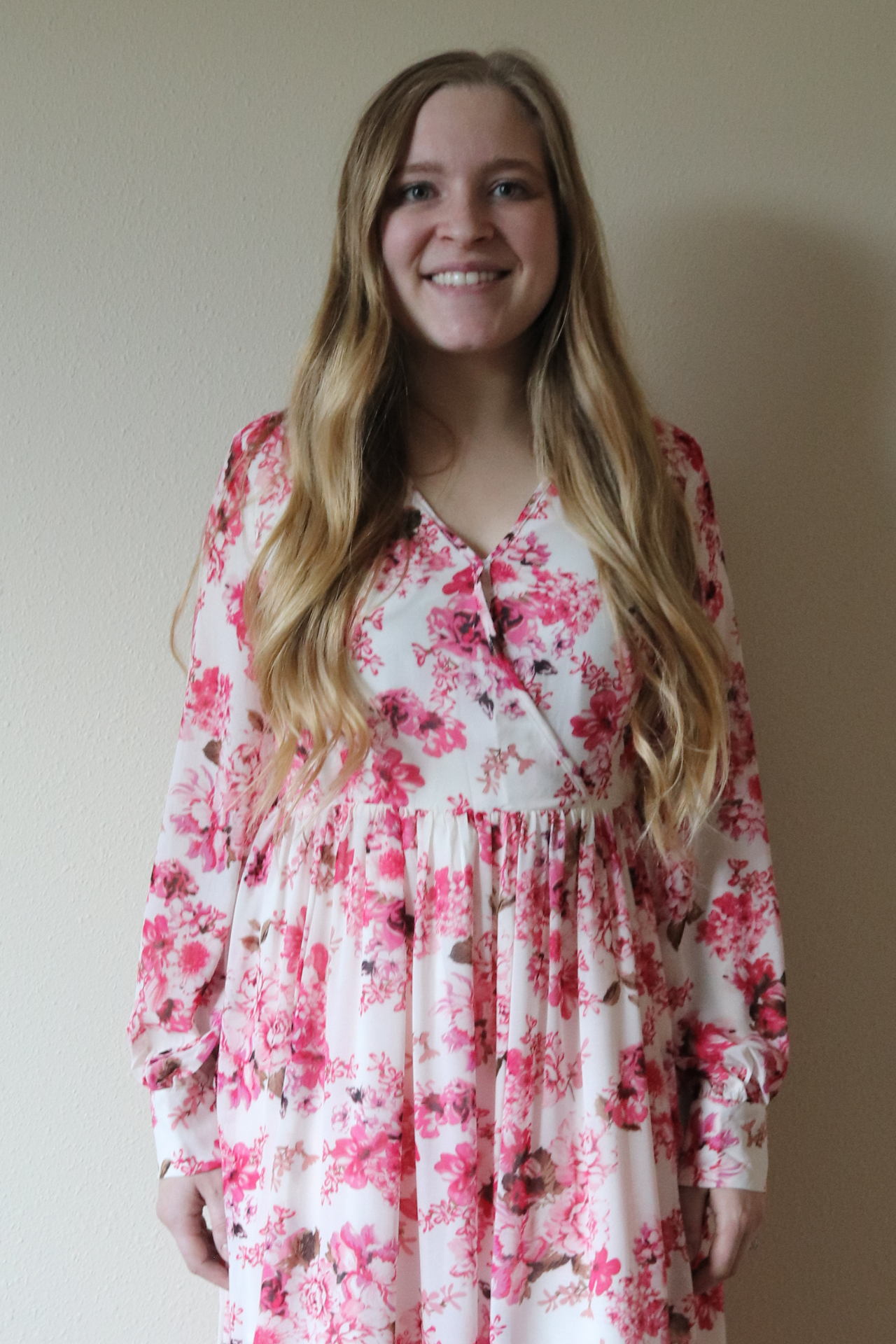 Pink Floral Maxi Dress