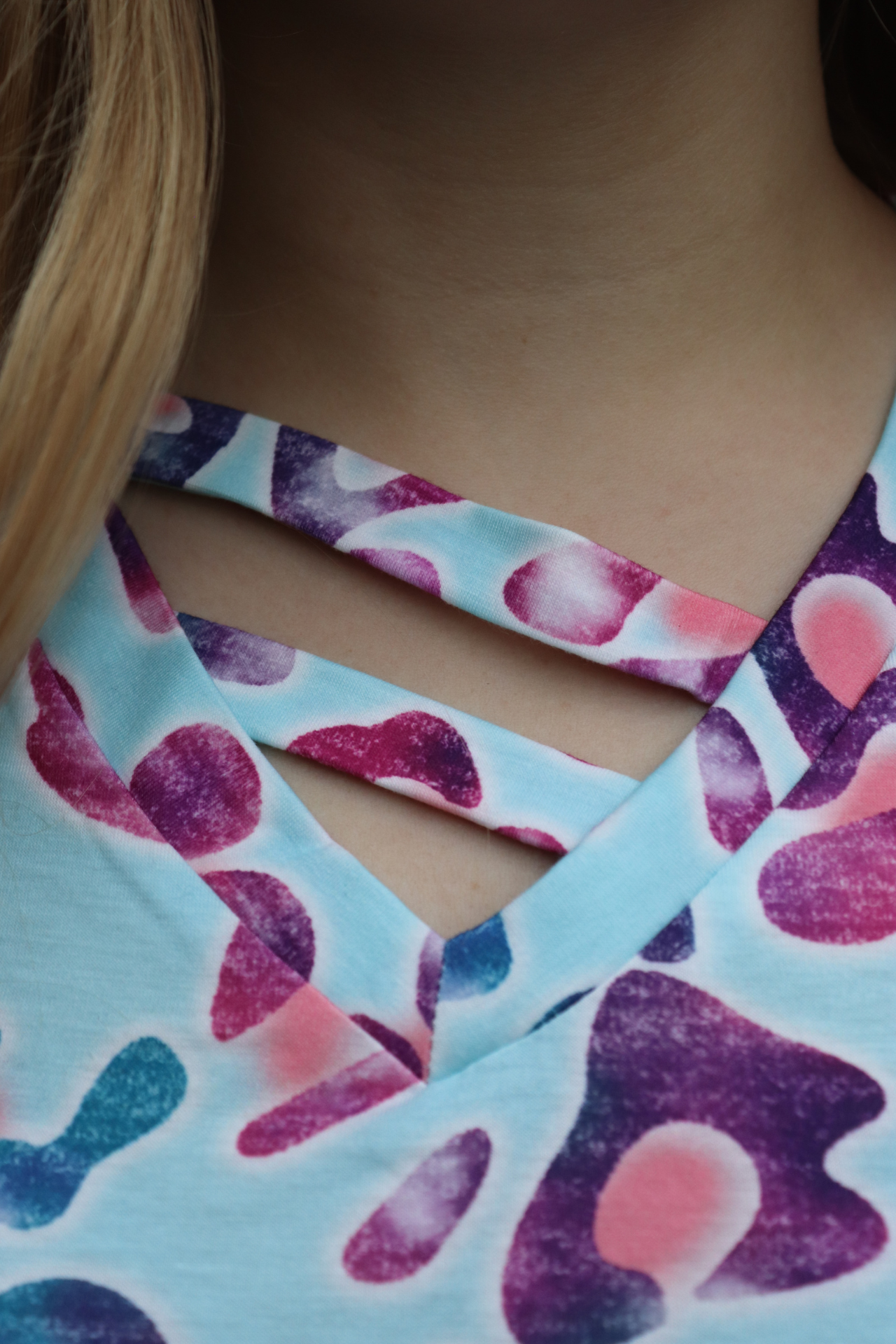 Pastel Leopard V-Neck Tee