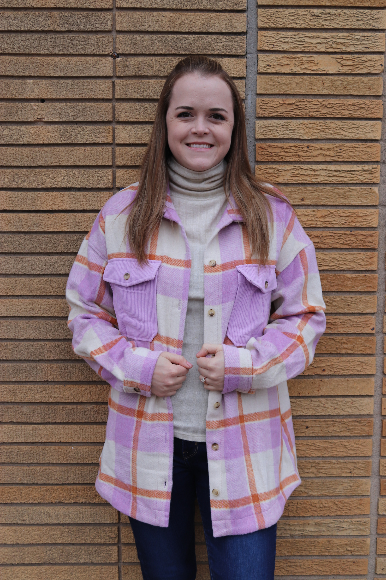 Lavender Plaid Shacket