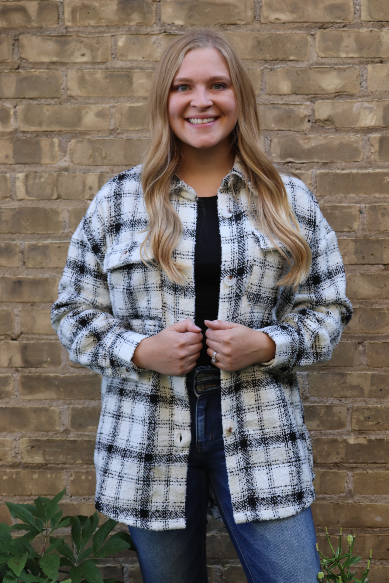 Black and White Plaid Shacket