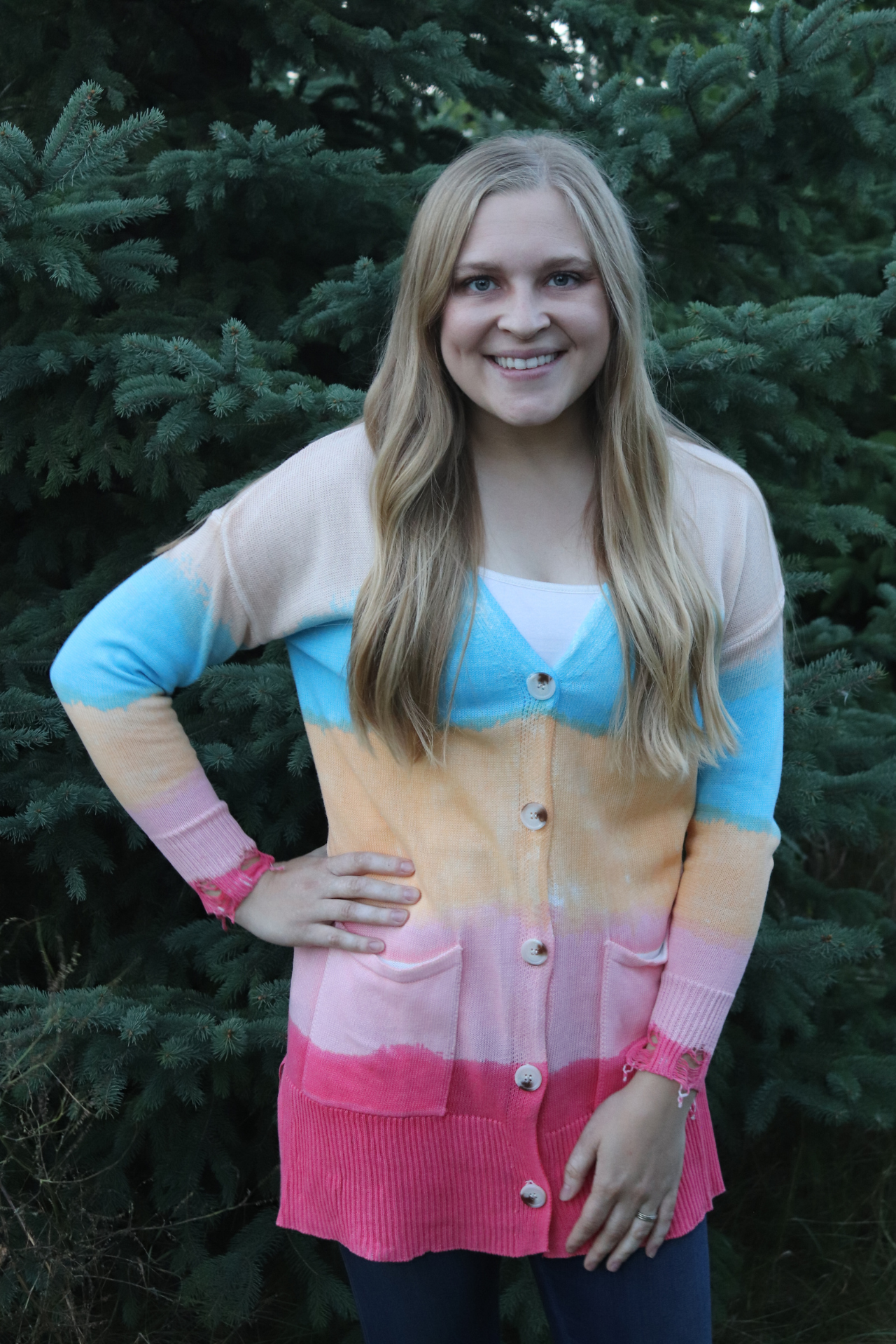 Rainbow Ombre Cardigan
