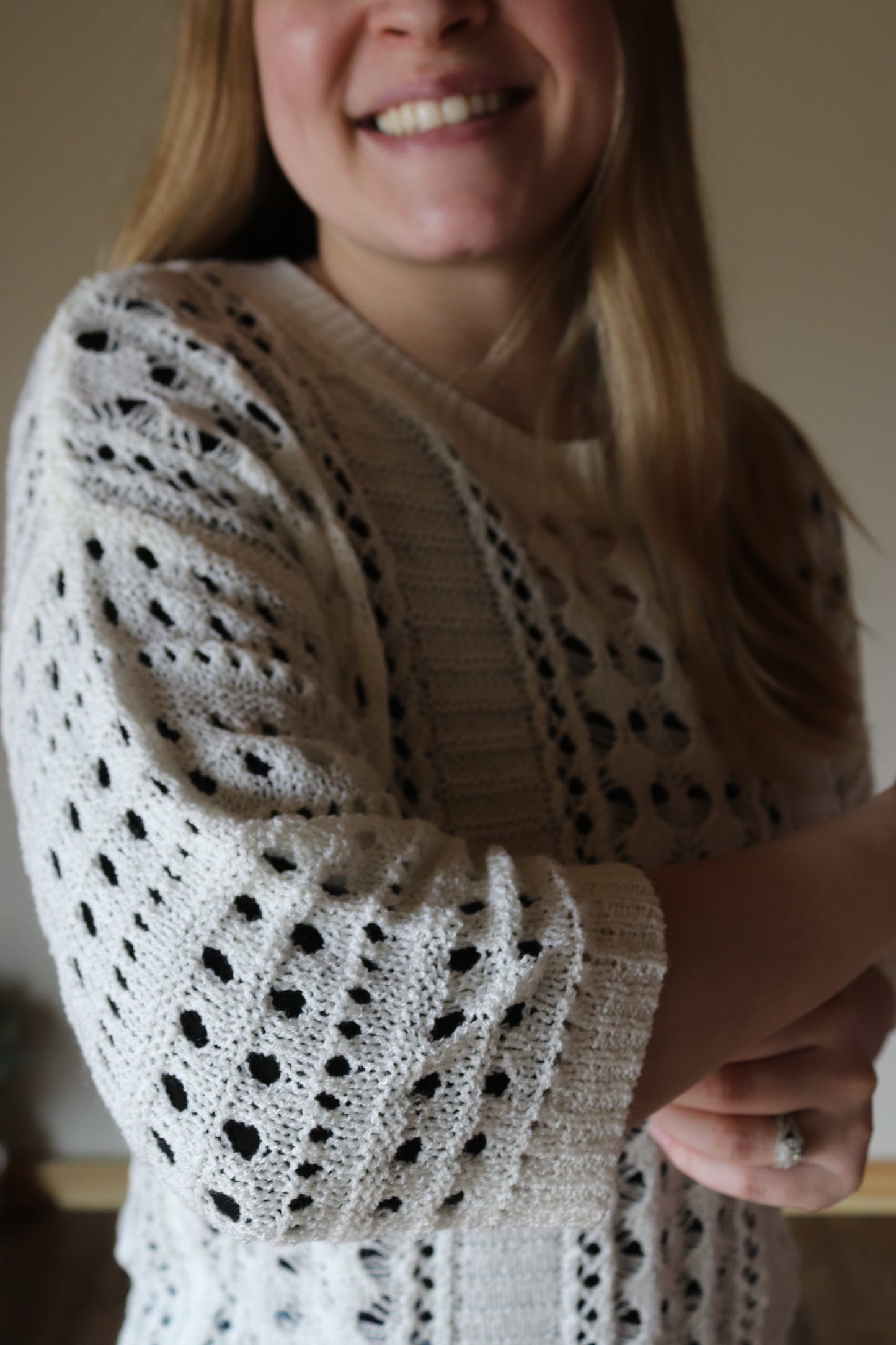 White Crochet Top