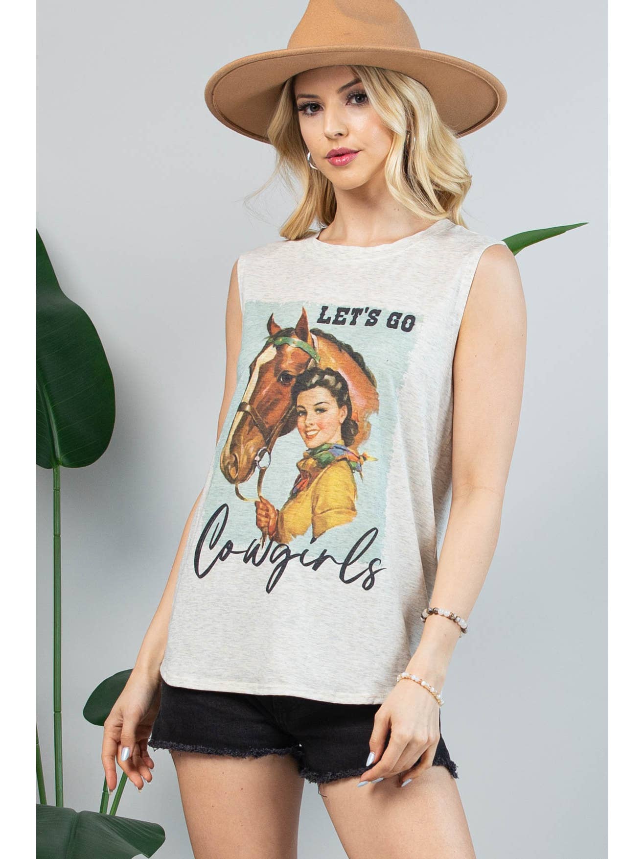Vintage Let's Go Cowgirls Tank
