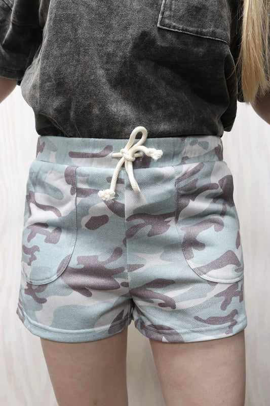Camouflage Drawstring Shorts