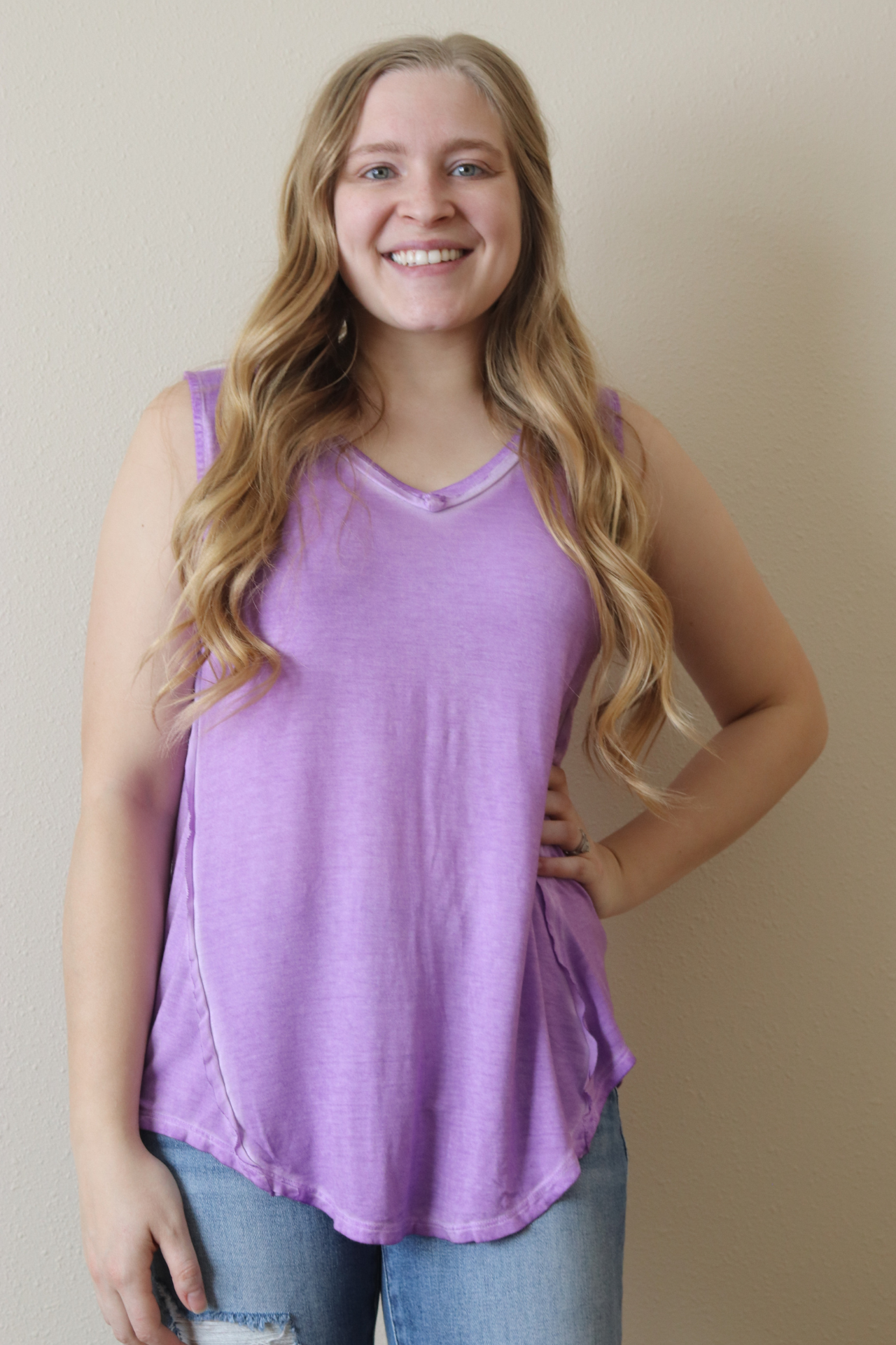 Lavender Solid Tank