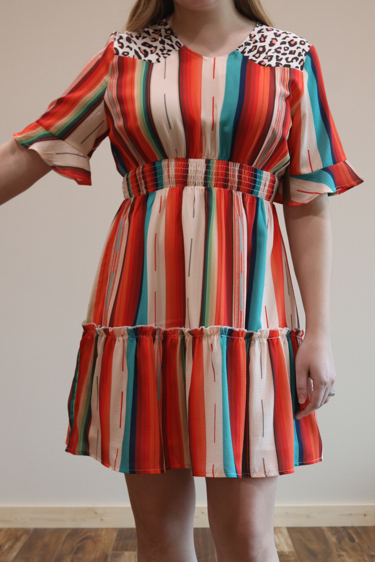 Striped Western Dress