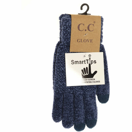 Denim Chenille CC Gloves