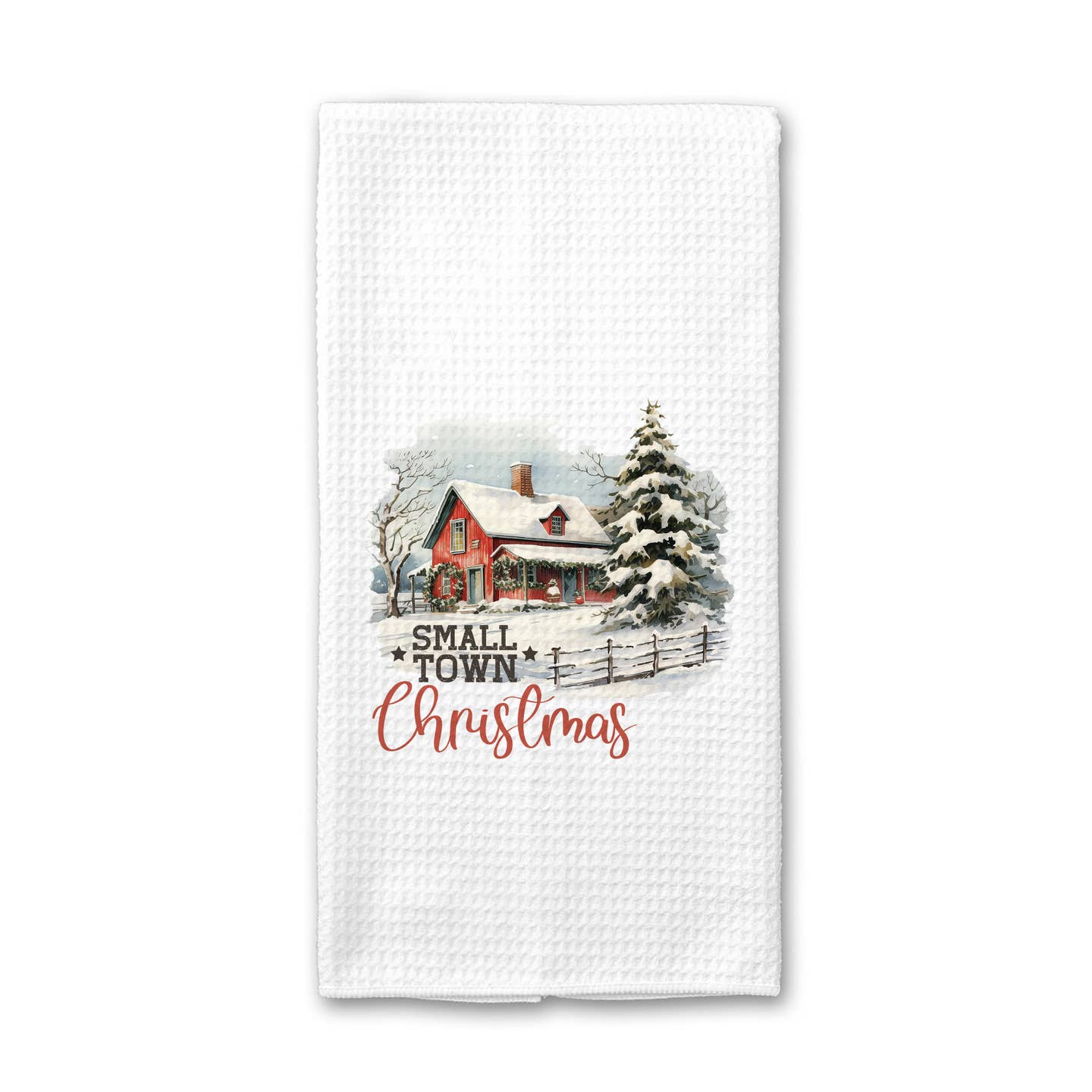 Small Town Christmas Kitchen Towel