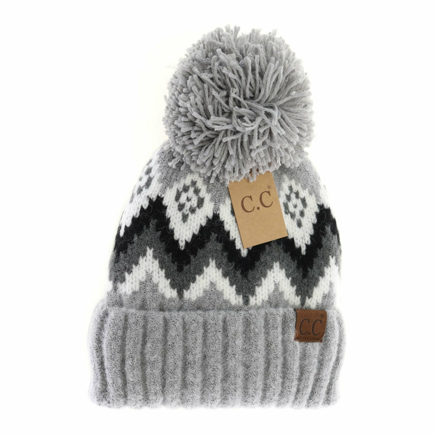 Gray Aztec Chevron CC Beanie