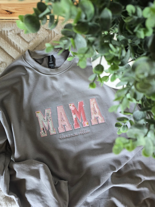 Embroidered Mama Sweatshirt (Onesies or hospital blanket)