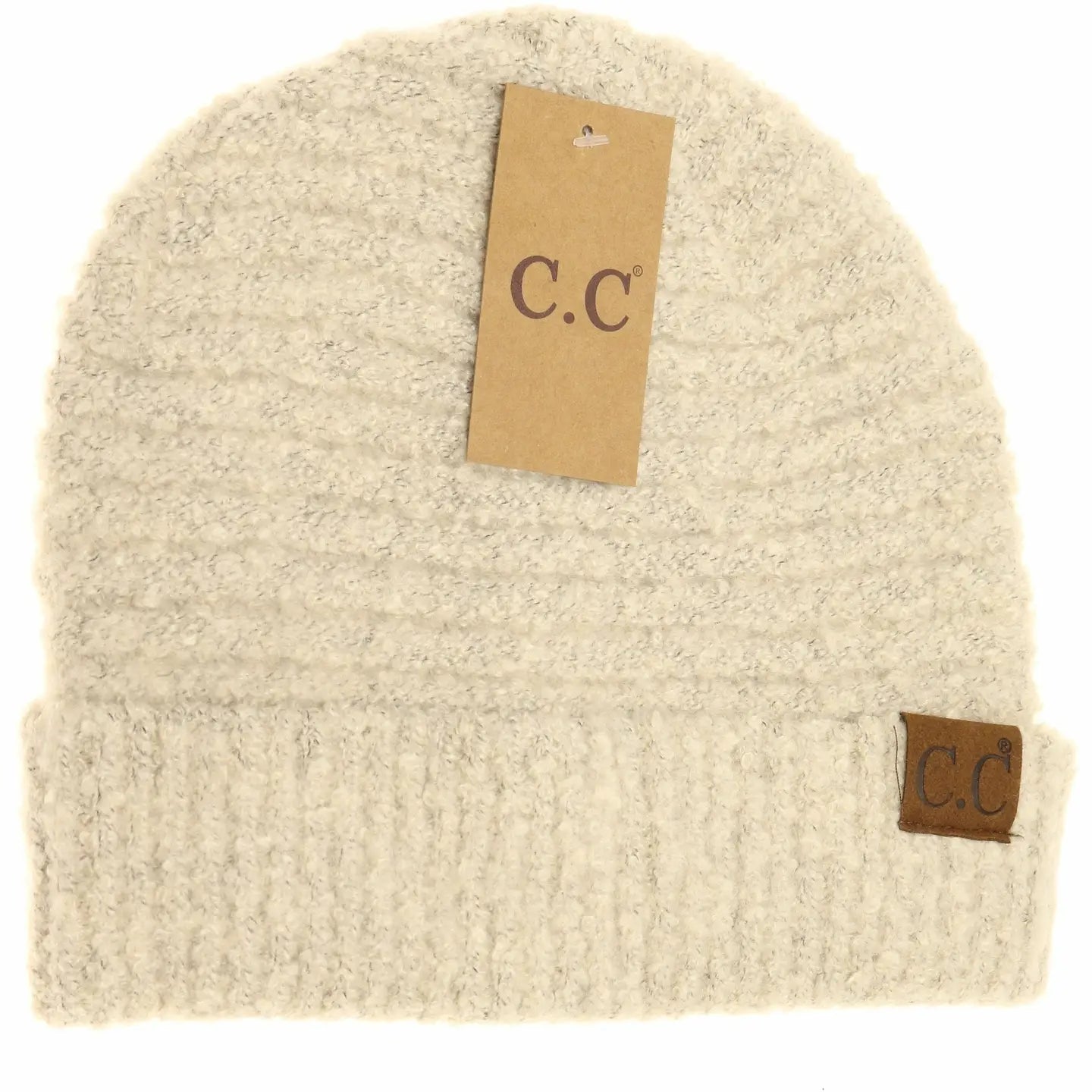 Beige Cuff CC Beanie