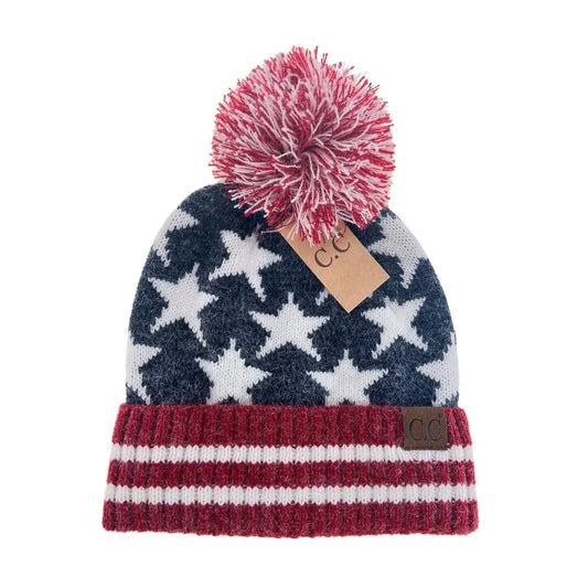 Vintage USA Flag CC Beanie