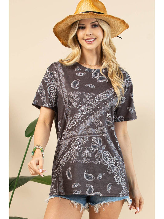 Gray Bandana Tee