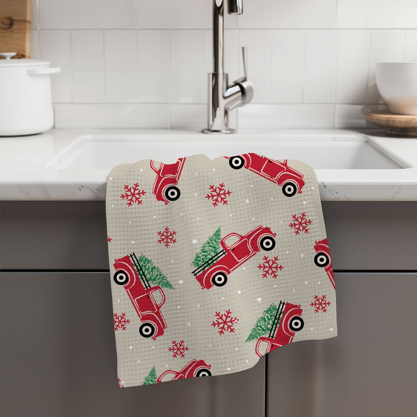 Christmas Truck Kitchen Towel