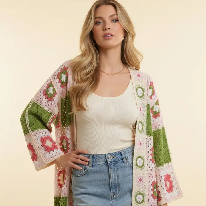 Granny Square Crochet Cardigan