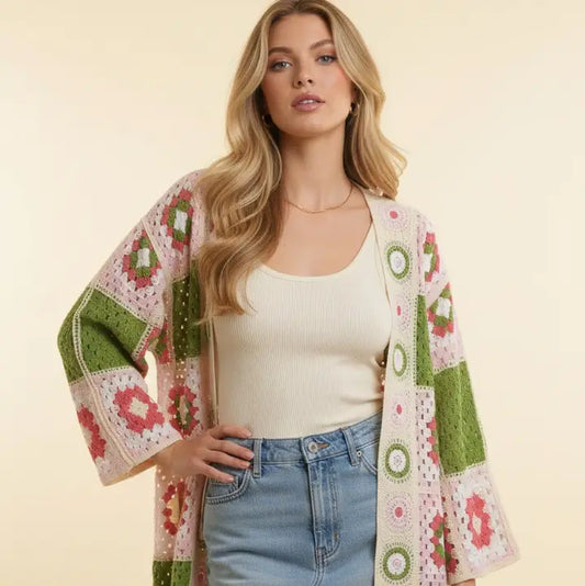 Granny Square Crochet Cardigan