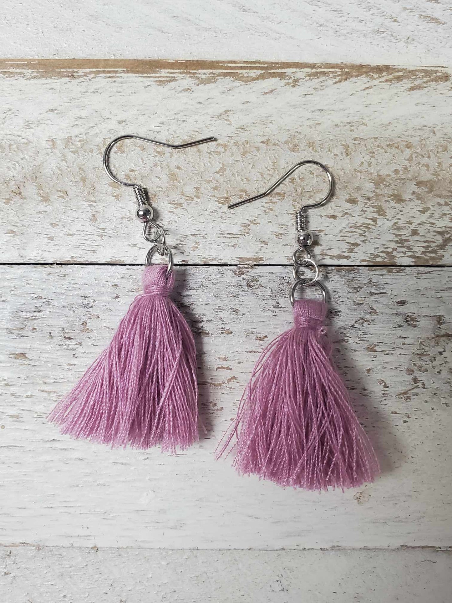 Lilac Fringe Earrings